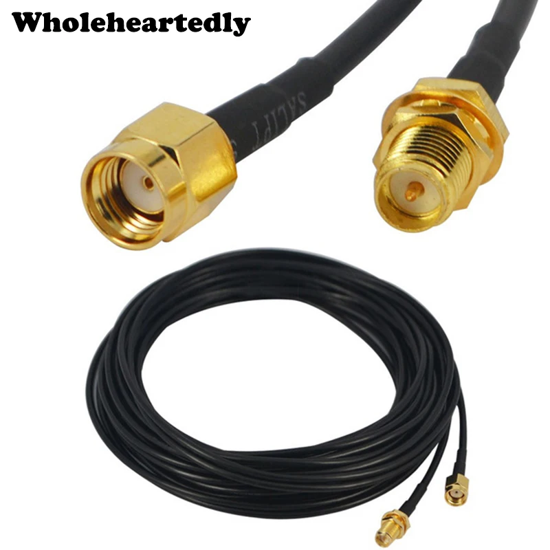 6M WiFi Antenna RP-SMA Extension Coaxial Cable Cord for Wi-Fi Wireless Router/RC 