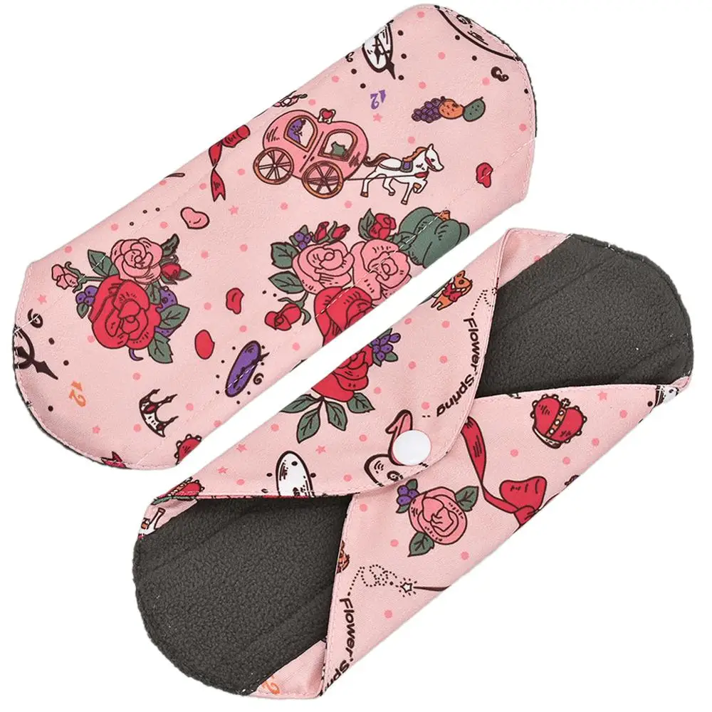 1pc Health Feminine Hygiene bamboo Panty Liner with Wings Reusable Waterproof Bamboo Material Menstrual Cloth Sanitary Pads