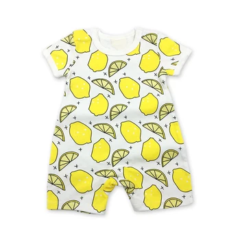 

2018 Short Sleeve Baby Girl Boys Newborn Baby Romper Infant Jumpsuit Summer Cotton lemon Rompers Baby