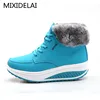 Winter Female Plus Velvet Swing Shoes Snow Platform Boots Women Thermal Cotton-padded Shoes Flat Ankle Boots ► Photo 2/6