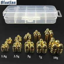 50 шт. 1.8 г/3.5 г/5 г/7 г/10 г пуля Медь Рыбалка грузила ассорти пуля Форма Медь Нитки Медь пуля Форма грузило