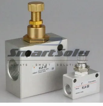 

5pcs 1/4" Thread KLA -08 Speed Control Flow Control Valve , Pneumatic Shuttle Valve , 1/4 inch One-way Throttling Valve
