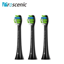 3PCS Replacement Toothbrush Head for Proscenic Electric Toothbrush (Black or White)Small