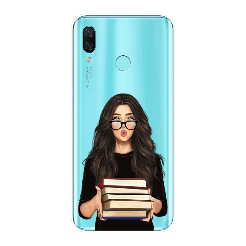Девушка босс розовый женский чехол для телефона huawei Nova Smart Lite Мягкая силиконовая задняя крышка для huawei Nova 2i 2 Lite Plus 3 3I 3E - Цвет: No.8