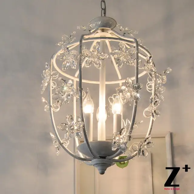 french country style vintage k9 flower crystal rococo palais pendant