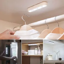 Интеллектуальный 4LED беспроводной сенсорный ночник, лампа для шкафа, гаража, Attics, ночник для кровати в помещении
