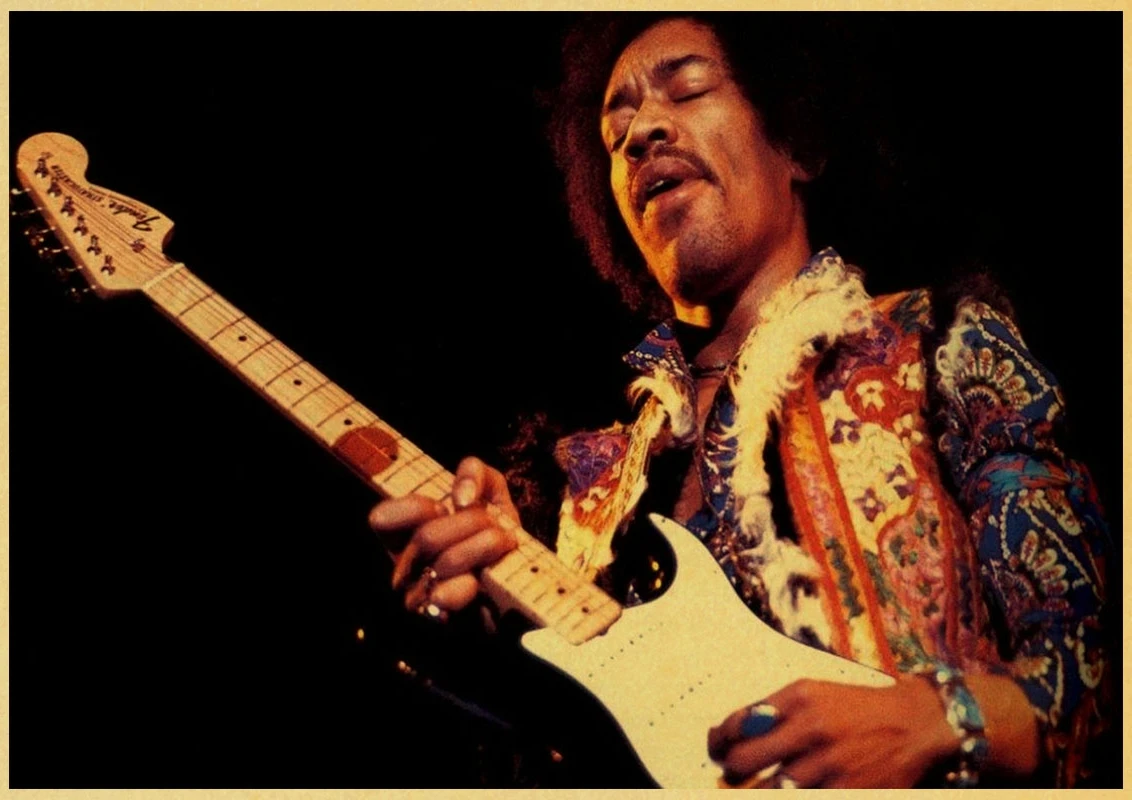 Джеймс Маршалл "Jimi" Hendrix декоративная живопись/Декор стен/Бар плакат/крафт-бумага/Ретро плакат - Цвет: A018