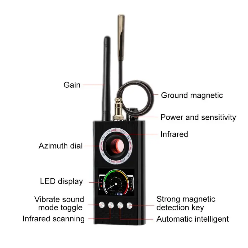 OOTDTY анти шпион Радиочастотный детектор скрытая камера искатель ошибка gps беспроводной сигнал тревоги сканер K68