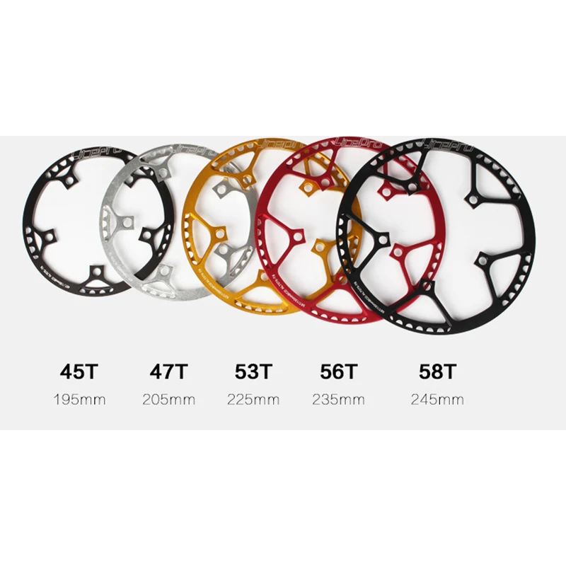 Велосипедная коленчатая звездочка складная цепь для BMX дисковая 45T 47T 53T 56T 58T