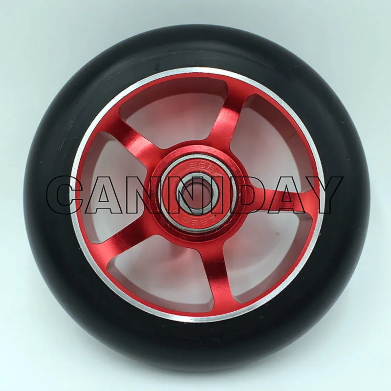 1PCS! 100mm Freestyle Stunt Aluminum PU Scooter Wheels