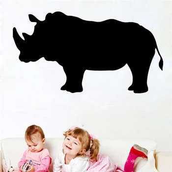 

KW1016 Big Rhinoceros E WALL Graffiti Stickers Creative Blackboard For Home Decor School And Childrens Room Murals
