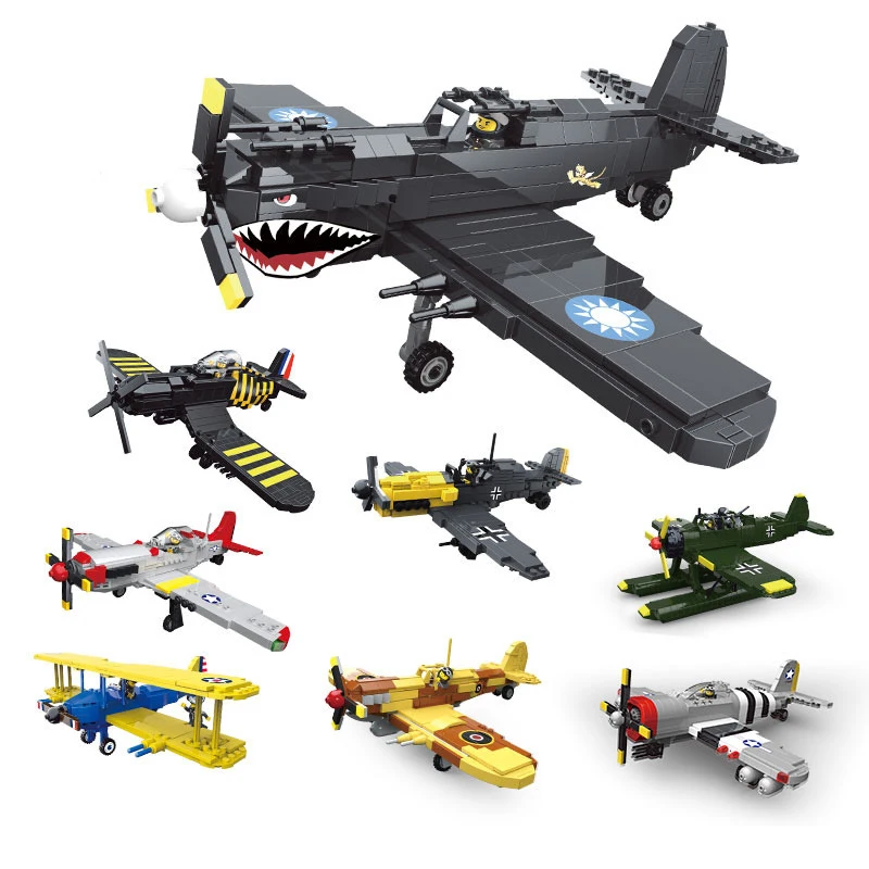 

ww2 blocks german army plane military us airplane air Soviet fighter model building blocks brick world war