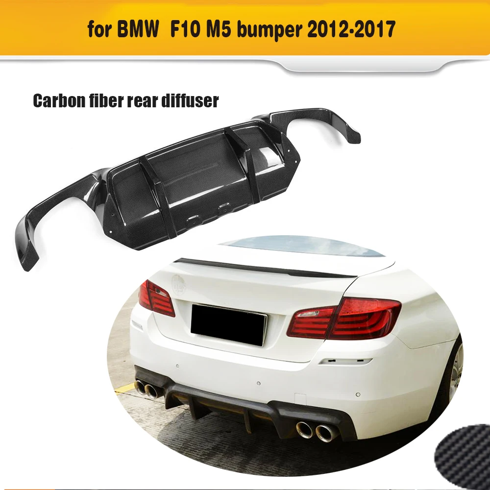

M5 Carbon Fiber Car Rear Bumper Lip spoiler Diffuser For BMW F10 M5 Sedan 2012 - 2017 DTM Style Grey FRP