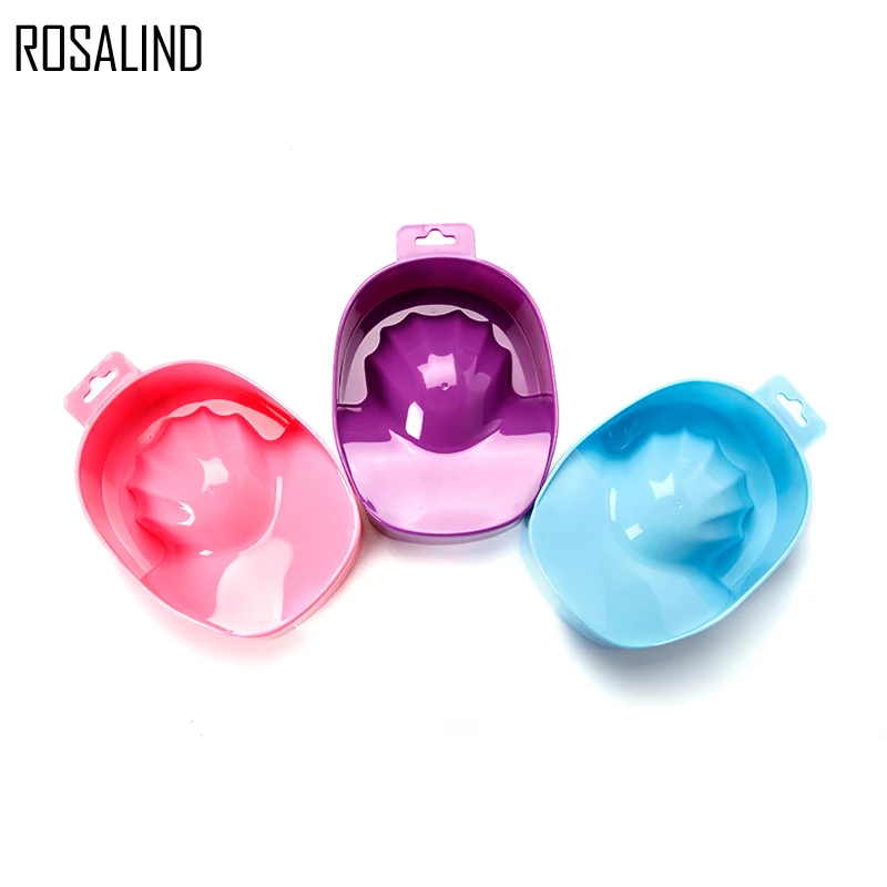 

ROSALIND 1 Pcs Acrylic Nail Soaker Bowl Nail Art Tips Soakers Tray Polish Gel Treatment Remover Manicure Off Bowls Tool