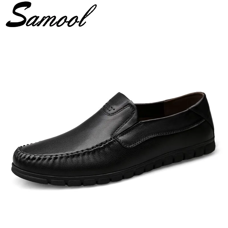 

Genuine Leather Shoes Men Brand Footwear Non-slip Thick Sole Fashion Men's Casual Shoes Male High Quality Cowhide Loafers Gx5