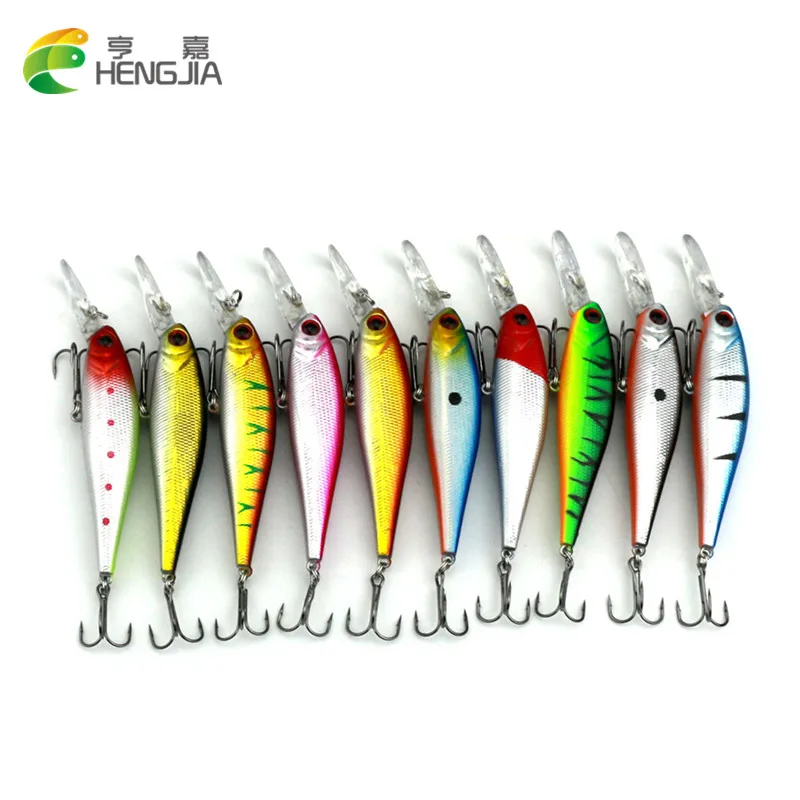 10pcs 10CM 9.5G Game fishing lures plastic hard bait fishing tackle pesca fish wobbler minnow