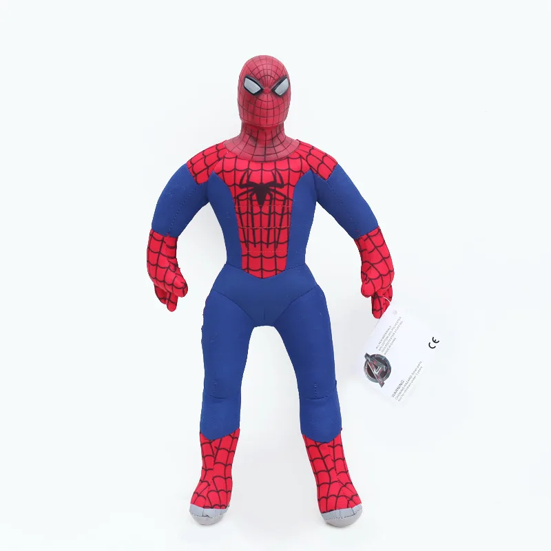Marvel Мстители плюшевые игрушки 25 см человеком-пауком Железный человек Халк Капитан Америка Тор Мягкие плюшевые игрушки куклы для Для детей