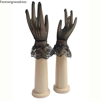 

Forevergracedress Beautiful Stunning Real Photo Black White Ivory Lace Bridal Gloves Bride Cheap Wedding Accessories