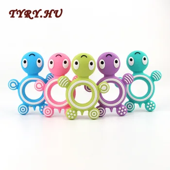 

Tortoise Teether Food Grade Silicone Baby Teether Teething Necklace Pendant Bpa Free Nursing Chew Pacifier Chain Toys
