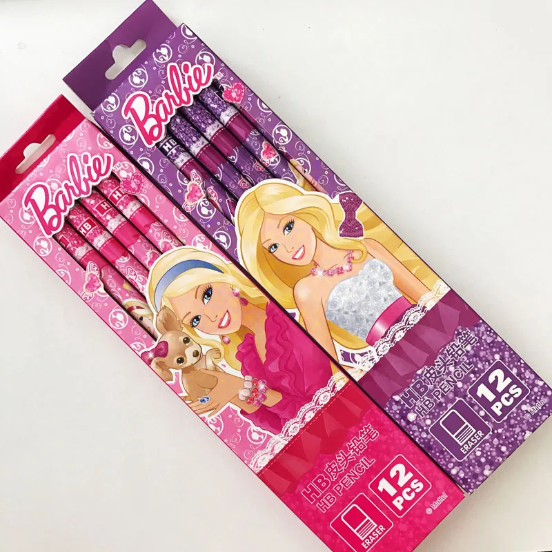 

4X Cute Princess Standard Wood Pencil Long Handle Writing Drawing Tool School Office Supply Student Stationery Kids Gift