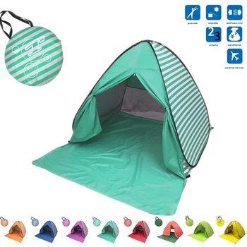 

Folding Beach Tent Automatic Pop Up Tents Sun Shelter Anti-uv Sun Shade Awning 2-3 Person Outdoor Camping Tent for Parties