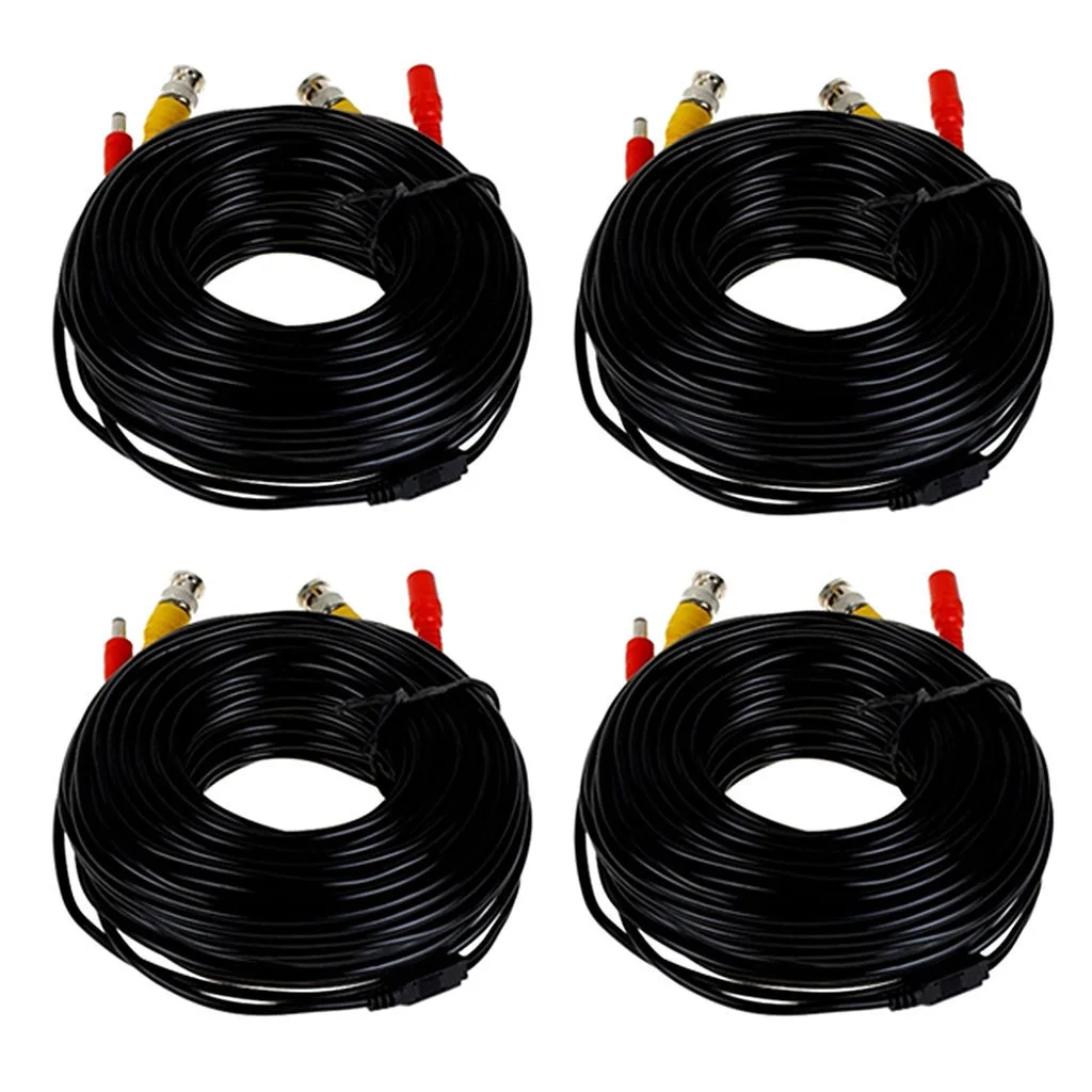 

4 X 40m VIDEO POWER CABLE FOR CCTV CAMERAS DVR Security System