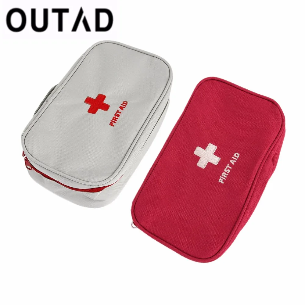 

OUTAD Multifunctional Red Emergency Bag Outdoor Portable Handheld Medical Bag First Aid kit Pattern Medicine Storage Bag