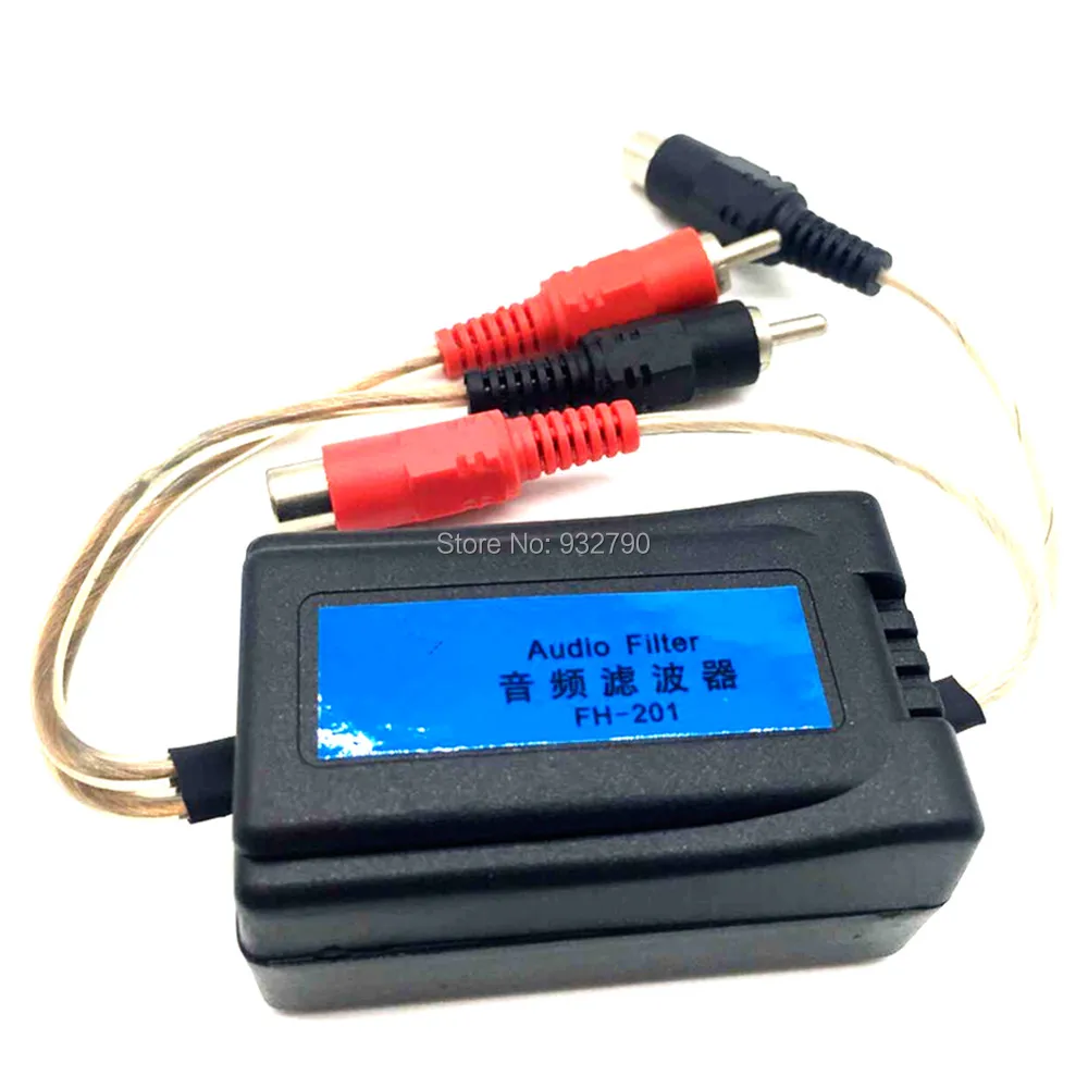 Car RCA Amplifier Audio Noise Filter Ground Loop Isolator Suppressor 3.5mm Jack