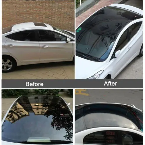 

Glossy Black Car Sunroof Wrap Roof Film Vinyl DIY Sticker Waterproof Air Release 1.35x3m