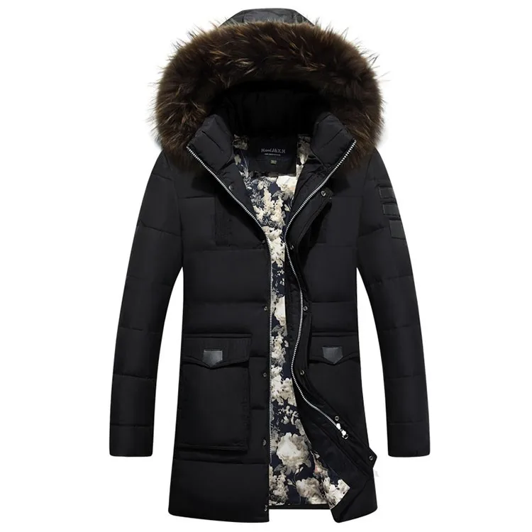 Aolamegs Mens Winter Down Jacket Medium-Long Thick Warm Hooded Fur Collar Winter Overcoats 2016 Outdoors Windproof Parka Hombre (14)