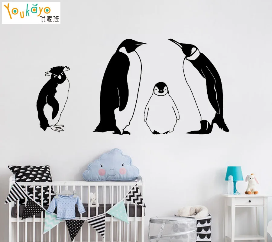 Wall Sticker Penguin Set Nature Wall Quote Sticker Decal Mural Art Room
