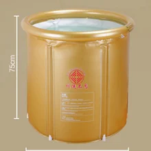 Ванна складывающаяся утолщенная изоляционная ванна для взрослых Паровая портативная бочка Бытовая надувная увеличивающая Ванна