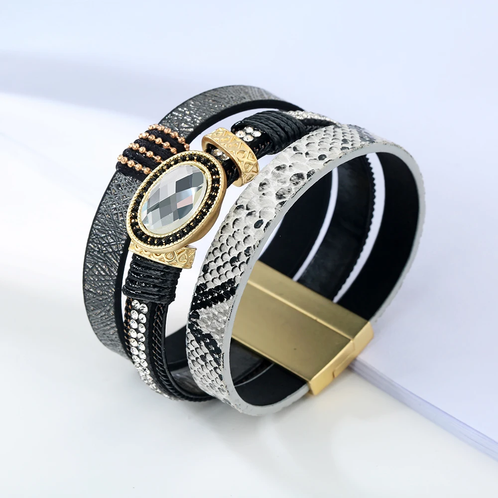 Модные витые браслеты и для женщин мужчин ювелирные изделия Pulseira Masculina кожаный