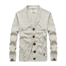 Высокое качество осень-зима Модные мужские свитера Кардиган Повседневное пальто трикотаж пальто Вязание кардиган