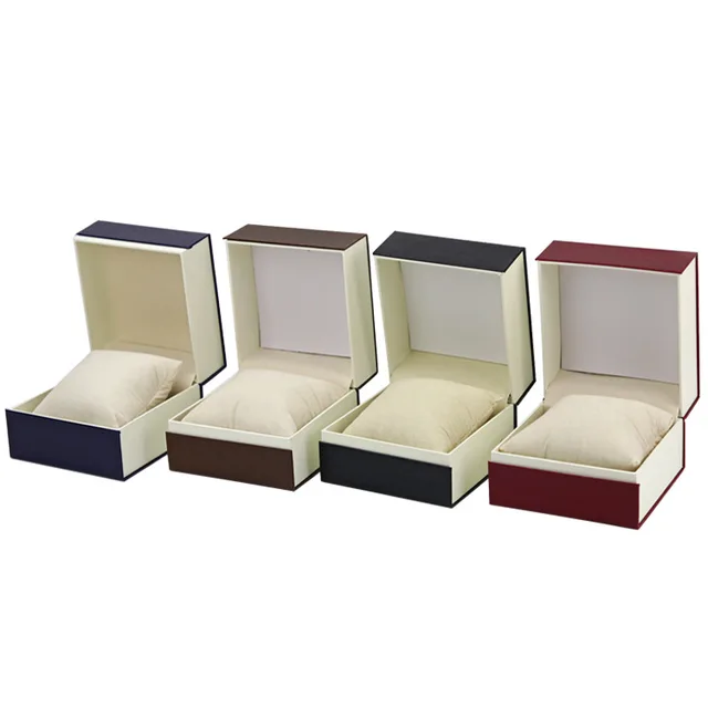 4 color plastic paper storage jewelry watch box collect package box