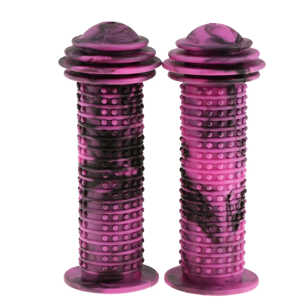 Children Rubber Bicycle Grip Kids Scooter Handle Bar Grips + Bike Handlebar Decoration Tassels Streamer For Girls Boys