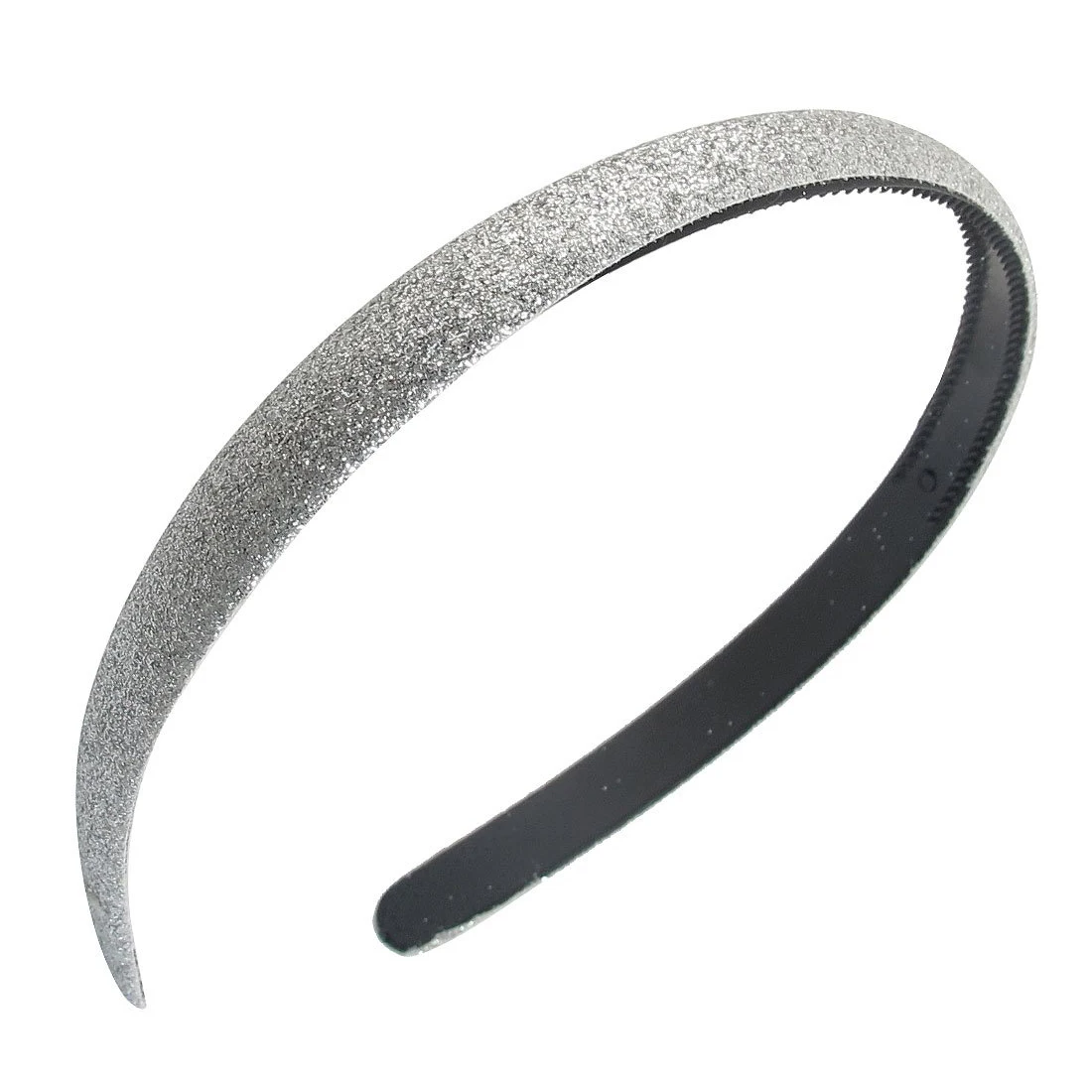 

Sliver Tone Glitter Powder Dual Rows Tooth Headband Hair Hoop for Girl