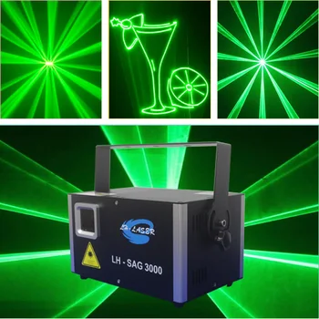 

Event decoration equipment DMX laser beam disco light 3000mw green laser