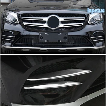 

Lapetus Front Fog Lights Lamp Decoration Strip Cover Trim Fit For Mercedes Benz GLC X253 2016 - 2019 / Chrome Carbon Fiber ABS