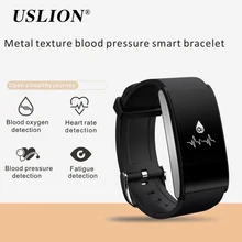USLION A58 Bluetooth Smartband Часы Сердечного Ритма Артериального Давления Фитнес-Трекер Браслет IP67 Водонепроницаемый Браслет
