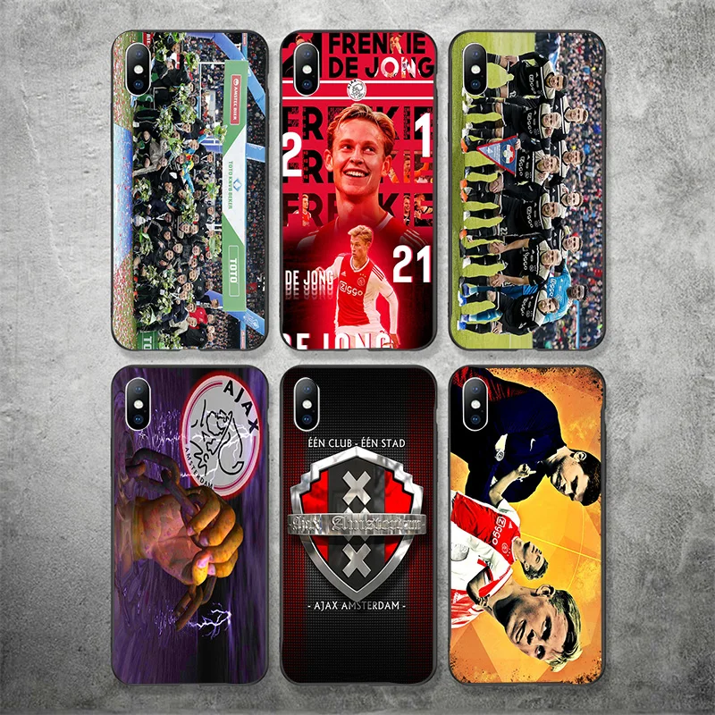Yinuoda Ajax Team Phone Case Frenkie de Jong For iphone Case Shell DIY Picture Soft TPU Cover X XR XS MAX 7 8 7plus 6 6S 5S SE