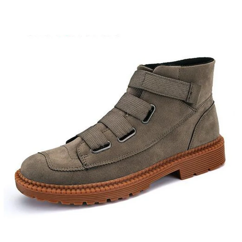 

2018 New Men Ankle Boots High Top Men Casual Boots Fashion Winter Autumn Warm Fur Male Shoes Man Outdoor Footwear