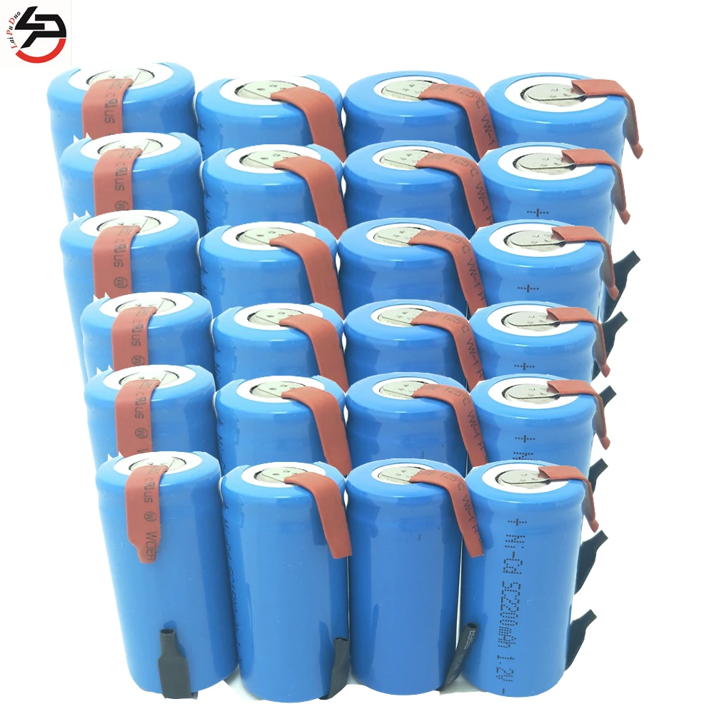 Laipuduo 24 шт. NI-CD SC2200mah перезаряжаемые батареи 1 2 v 2200mah SC power bank электрическая дрель