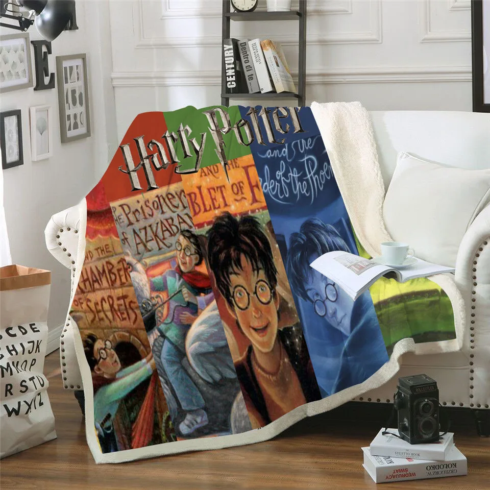 

Potter Fairy Tale Print Sherpa Blanket Velvet Plush Throw Fleece Blanket Bedspread Couch Sofa Quilt Cover Travel Bedding Outlet