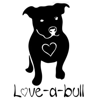 

(50 pieces /lot) Wholesale PITBULL Love A Bull Truck Laptop Rescue Dog Heart Car Decal Vinyl Sticker car styling