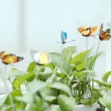 15 шт./партия, пластиковые искусственные украшения для сада с бабочкой, имитация банкнот, украшение для двора, поддельные цвета бабочки, случайный цвет