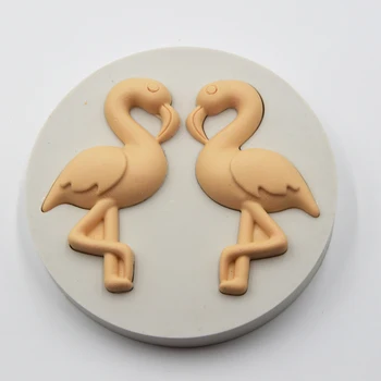 

High Quality Flamingo Shape DIY Cookies Chocolate Mold Silicone Fondant Cake Baking Decoration Mold For Wedding Birthday