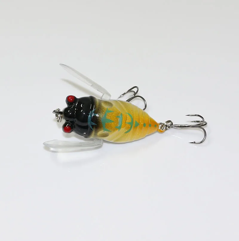4pcs Cicada Baits 6.4g 4cm Top Water Floating Insect Lure Bait