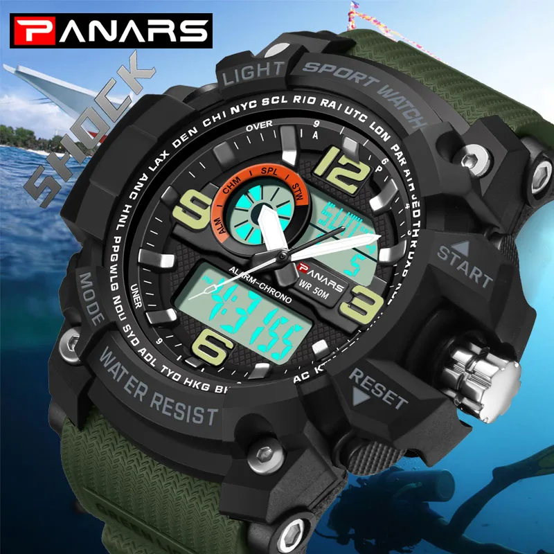 

PANARS Military Watches For Men Sports Watch Luxury Brand Quartz Wrist Watch Zegarki Meskie Orologio Donna Relogio Masculino Uhr