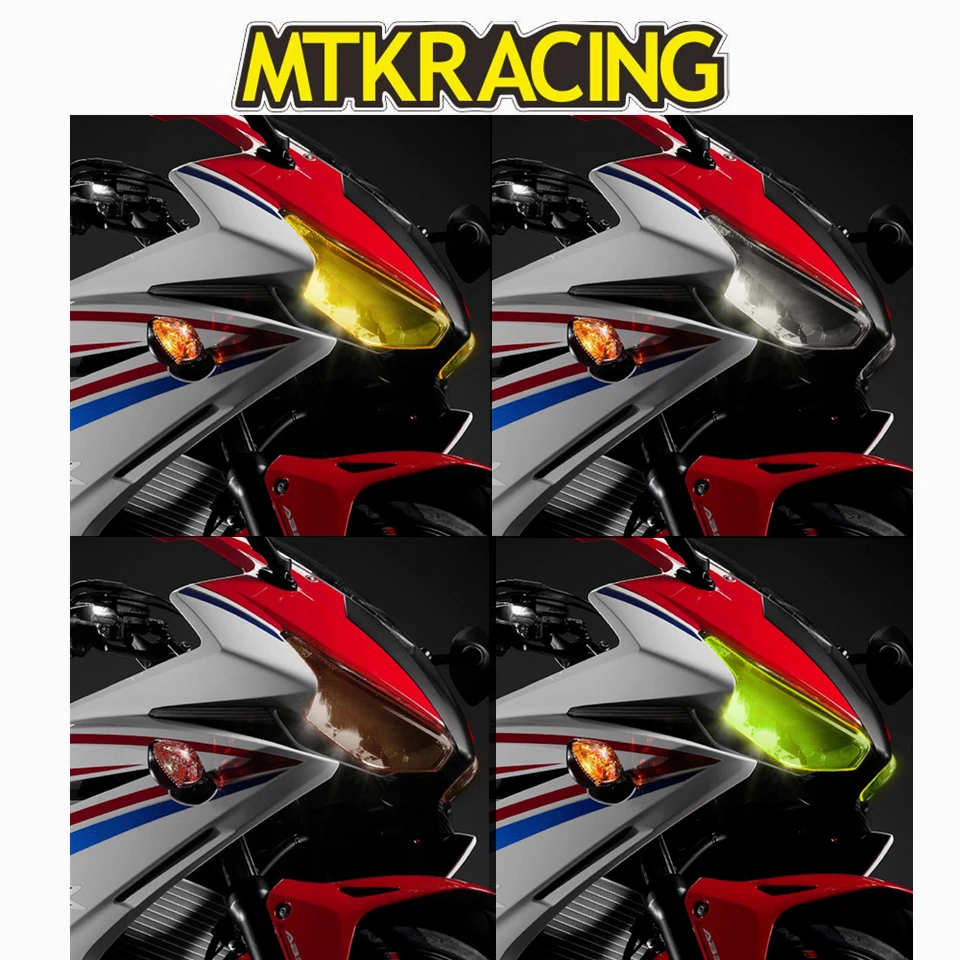 

MTKRACING Motorcycle accessories For HONDA CBR500R CBR 500R CBR 500 R 2016-2018 Acrylic Headlight Protector Cover Screen Lens